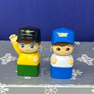 Mega Bloks John Deere Driver & Pilot Figures as is